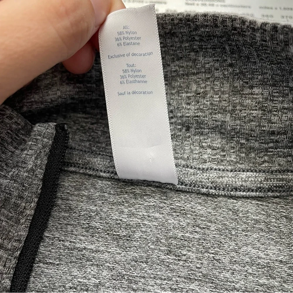 Ivivva Quarter Zip lightweight nylon blend running jacket grey size 14 girls